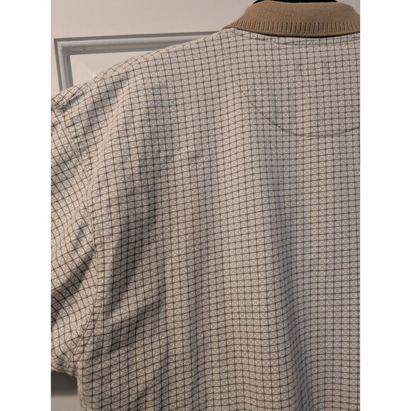 Universal Orlando Polo Shirt Men’s Medium Stylo Golf Beige Check Embroidered - Picture 6 of 10